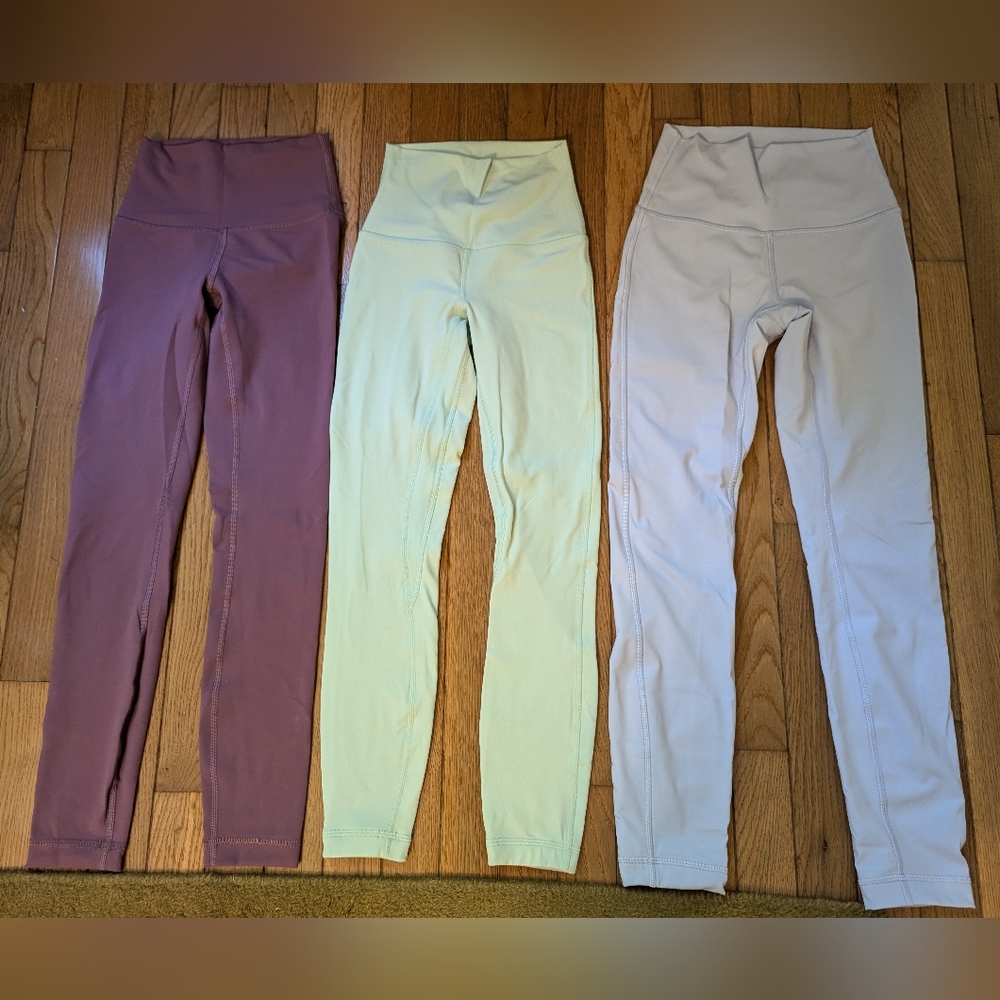 LULULEMON BUNDLE OF LEGGINGS (JUBILEE, MINT GREEN, PASTEL BLUE)